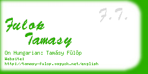 fulop tamasy business card